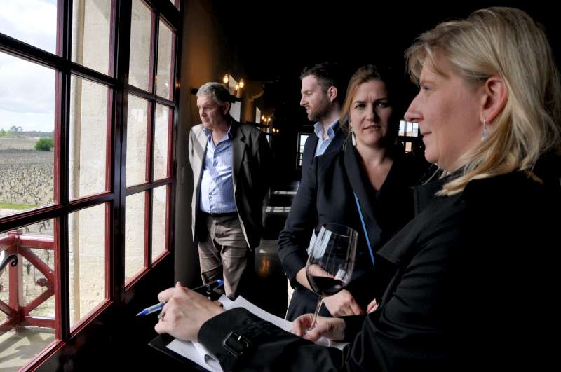 Melanie Tesseron with Jo Purcell at Pontet Canet